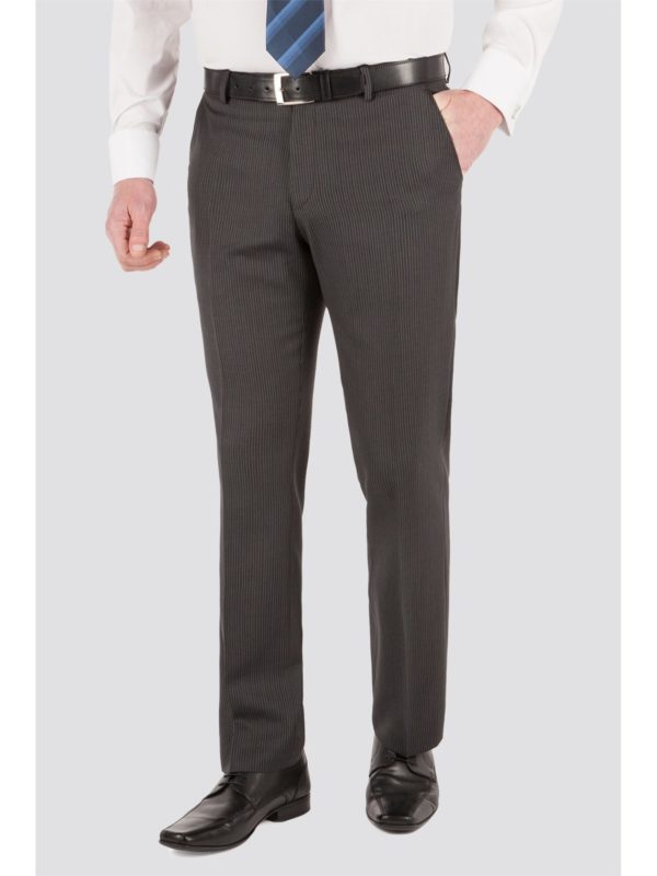 Karl Jackson Grey Narrow Stripe Suit Trouser 32s Grey loving the sales