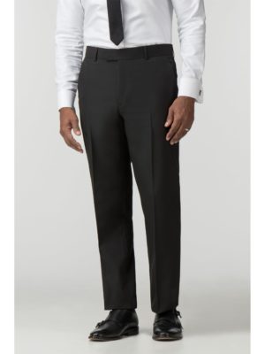 Scott  Taylor Black Panama Regular Fit Suit Trouser 44r Black loving the sales