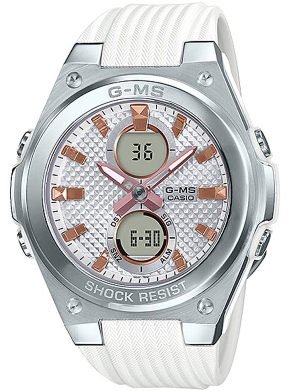 Casio Baby-G Msg Dual Display White Plastic Strap Watch Msg-C100-7aer loving the sales