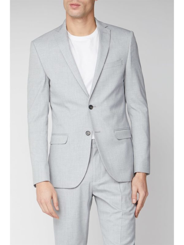 Limehaus Light Grey Slim Suit Jacket 36r Grey loving the sales