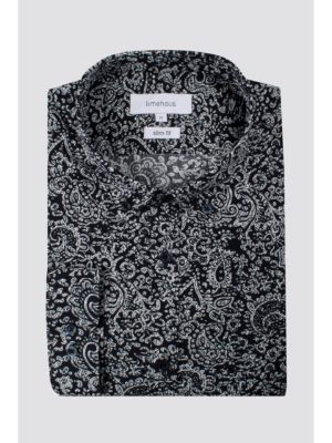 Limehaus Navy Abstract Paisley Shirt 17.5 Navy loving the sales
