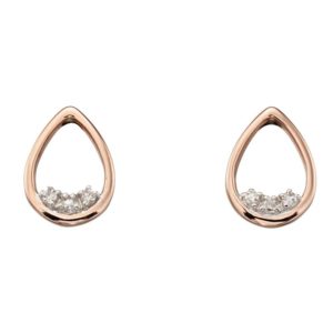 9ct Rose Gold Diamond Open Teardrop Earrings Ge2136 loving the sales