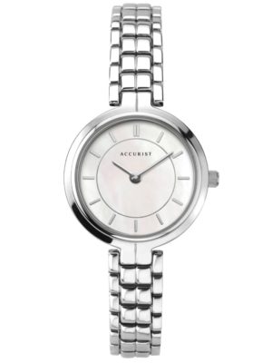 Accurist Ladies Classic Mother Of Pearl Dial Stainless Steel Bracelet Watch 8300 loving the sales