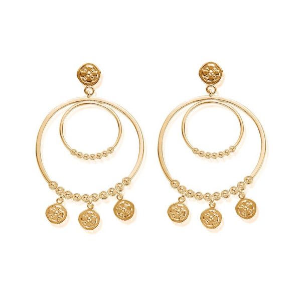 Chlobo Ariella Gold Plated Heavenly Hoop Earrings Gedh1023 loving the sales