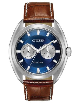 Citizen Mens Paradex Day-Date Brown Leather Strap Watch Bu4010-05l loving the sales