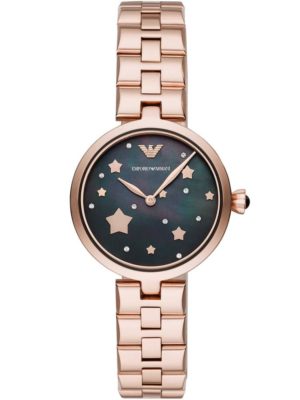 Emporio Armani Ladies Arianna Rose Gold Plated Mother Of Pearl Crystal Star Dial Bracelet Watch Ar11197 loving the sales