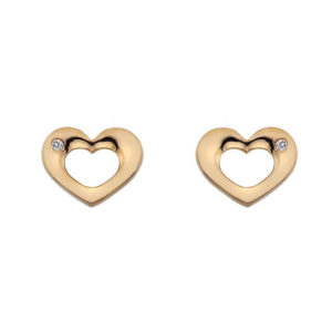 Hot Diamonds Rose Gold Plated Emerge Open Heart Earrings De435 loving the sales