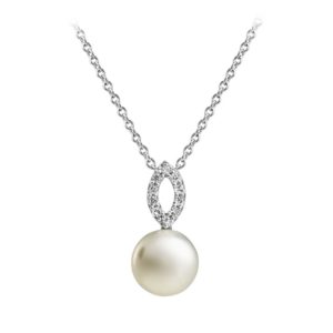 Jersey Pearl Freshwater Pearl Cubic Zirconia Dropper Pendant Amp3 loving the sales