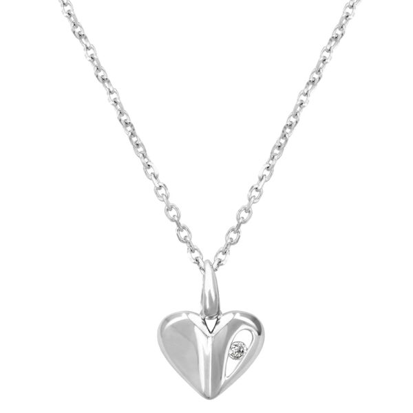 Petite Diamonds Silver Folded Heart Pendant P3246c(T) loving the sales
