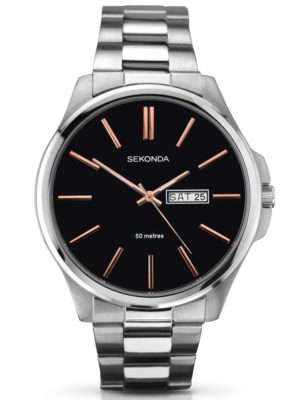 Sekonda Mens Black Stainless Steel Bracelet Watch 1097 loving the sales