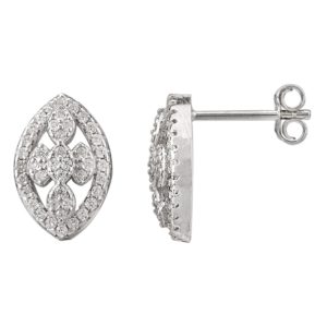 Silver Pavã© Open Marquise Stud Earrings E614905 loving the sales