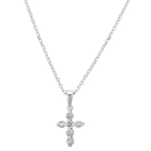 Sterling Silver Cubic Zirconia Cross Pendant P7127 3a loving the sales
