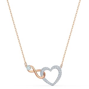 Swarovski Infinity Heart Two Colour White Crystal Necklace 5518865 loving the sales