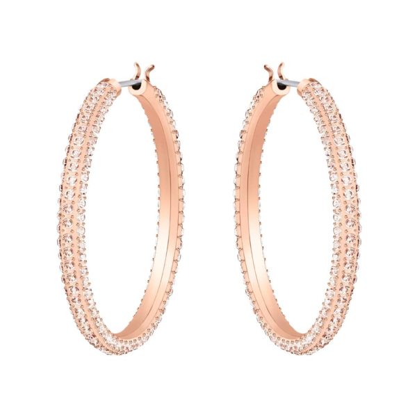 Swarovski Stone Rose Gold Tone Crystal Hoops Earrings 5383938 loving the sales