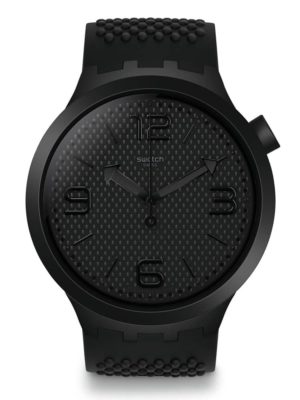 Swatch Bbblack Black Rubber Strap Watch So27b100 loving the sales