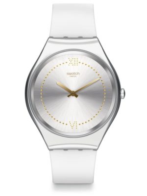 Swatch Skindoree Stainless Steel White Rubber Strap Watch Syxs108 loving the sales