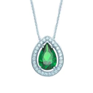The Real Effect Ladies Sterling Silver Cubic Zirconia Teardrop Cluster Pendant Re27534 loving the sales