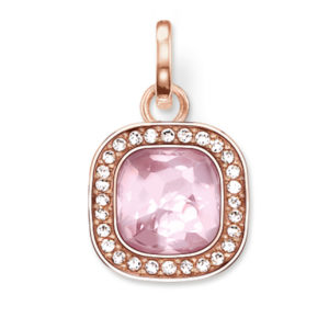 Thomas Sabo Rose Gold Plated Square Pink Cubic Zirconia Pendant Pe687-633-9 loving the sales