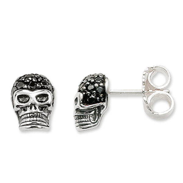Thomas Sabo Silver Black Cz Skull Stud Earrings H1772-051-11 loving the sales