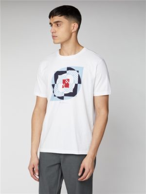 White Digital Target Print T-Shirt | Ben Sherman | Est 1963 - Xs loving the sales