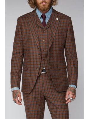 Gibson London Tan Teal And Orange Check Jacket 36r Tan loving the sales