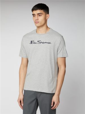 Grey & Navy Signature Logo T-Shirt | Ben Sherman | Est 1963 - Xs loving the sales