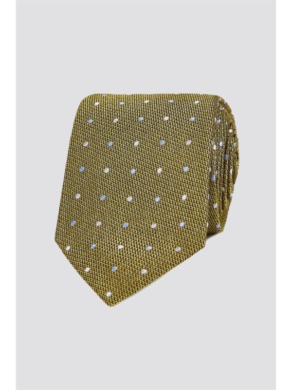 Jeff Banks Gold Textured Spot Tie 0 Gold loving the sales