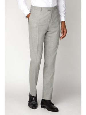 Limehaus Light Grey Wool Slim Fit Trouser 32l Grey loving the sales