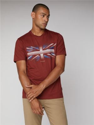 Men's Red Union Jack Striped Tee | Ben Sherman | Est 1963 - Small loving the sales