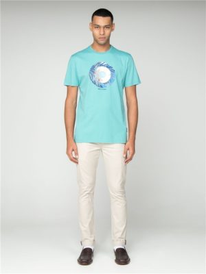 Men's Turquoise Tropical Target T-Shirt | Ben Sherman | Est 1963 - Small loving the sales