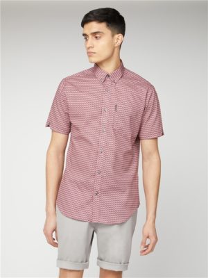 Red & White Geo Short Sleeved Shirt | Ben Sherman | Est 1963 - Small loving the sales