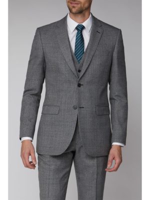 Scott  Taylor Grey Grid Regular Fit Jacket 42r Grey loving the sales