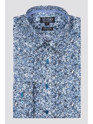 Stvdio Blue Abstract Print Shirt 14.5 Blue loving the sales