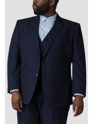 The Collection Blue Semi Plain Big And Tall Jacket 44r Blue loving the sales