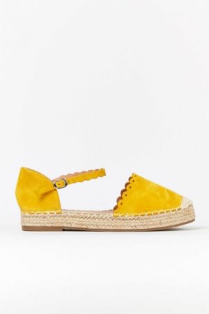 **Wide Fit Yellow Espadrille Sandal