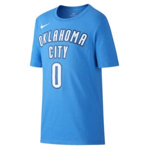Nike Icon Nba Thunder (Westbrook) Older Kids' (Boys') Basketball T-Shirt - Blue loving the sales