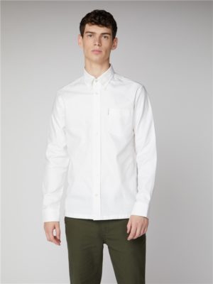 Archive White Benny Long Sleeved Shirt  | Ben Sherman - Medium loving the sales