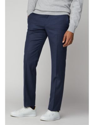 Ben Sherman Blue Micro Check Suit Trouser 32r Blue loving the sales
