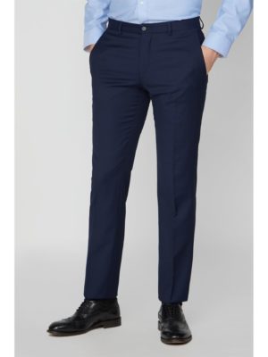 Ben Sherman Bright Blue Semi Plain Suit Trousers 32l Blue loving the sales