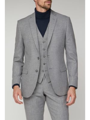 Ben Sherman Cool Grey Texture Tailored Fit Suit Jacket 40l Light Grey loving the sales