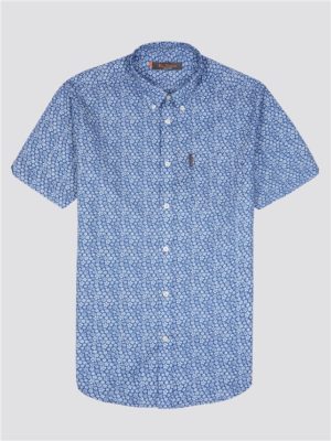 Ben Sherman Short Sleeve Floral Print Shirt Blue | Ben Sherman - Small loving the sales