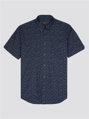 Ben Sherman Short Sleeve Wave Print Shirt Navy | Ben Sherman - Medium loving the sales