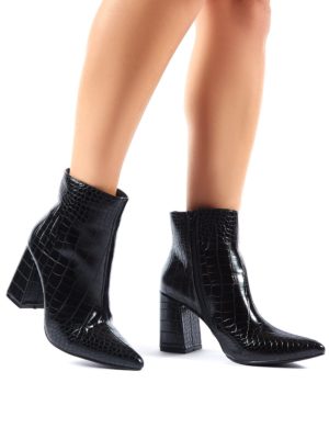 Empire Pointed Toe Ankle Boots  Croc