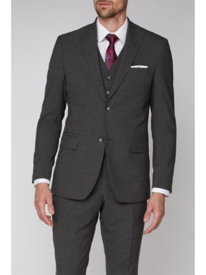 Jeff Banks Grey Marl Texture Regular Fit Travel Suit Jacket 42s Grey loving the sales