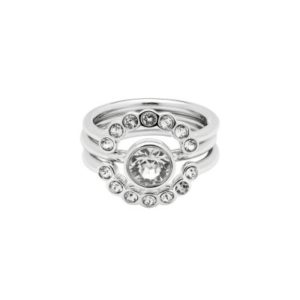 Ladies Ted Baker Silver Plated Cadyna Concentric Crystal Ring Size Ml loving the sales