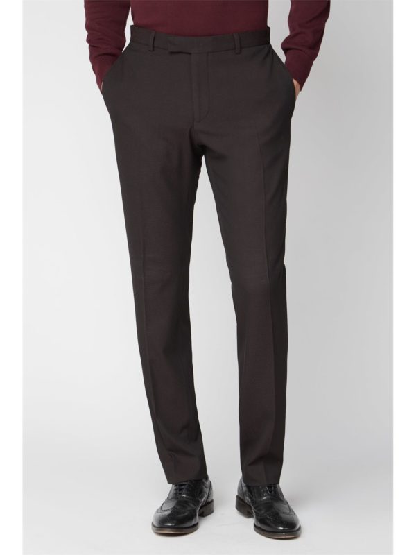 Limehaus Burgundy Texture Slim Suit Trousers 32r Burgundy loving the sales