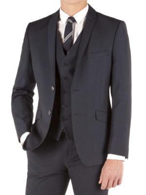 Limehaus Navy Micro Design Slim Fit Suit Jacket 36r Navy loving the sales