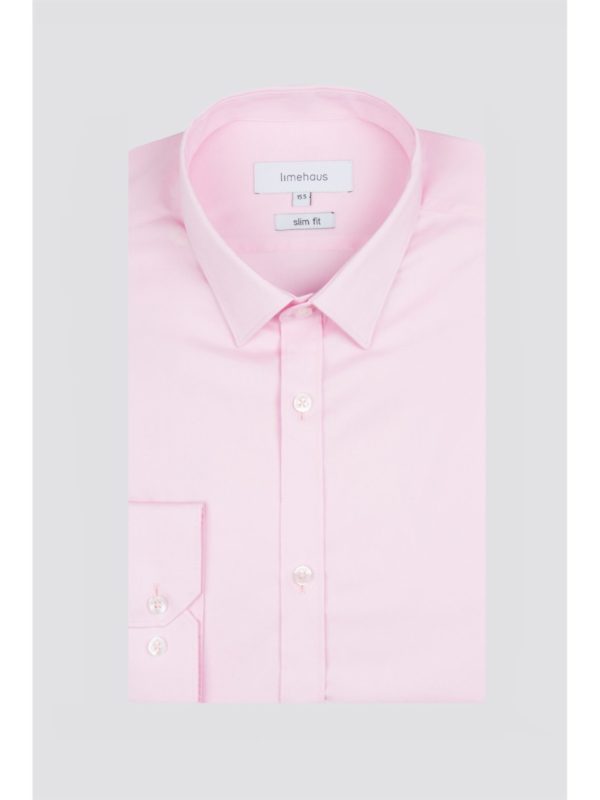 Limehaus Pink Poplin Single Cuff Shirt 15 Pink loving the sales