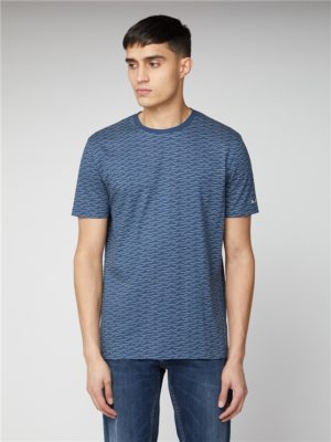 Men's Blue Wave Print T-Shirt | Ben Sherman | Est 1963 - Xs loving the sales