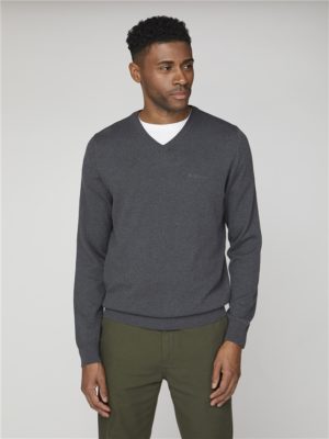 Men's Charcoal Grey V Neck Sweatshirt | Ben Sherman | Est 1963 - Large loving the sales